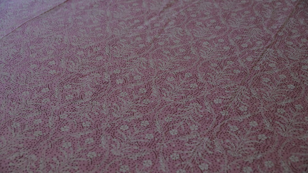 Foundation Edit Polki Print hand-block printed South Cotton bedsheet set by DewDropHues, featuring a jewelry-inspired geometric design and breathable heritage weave.