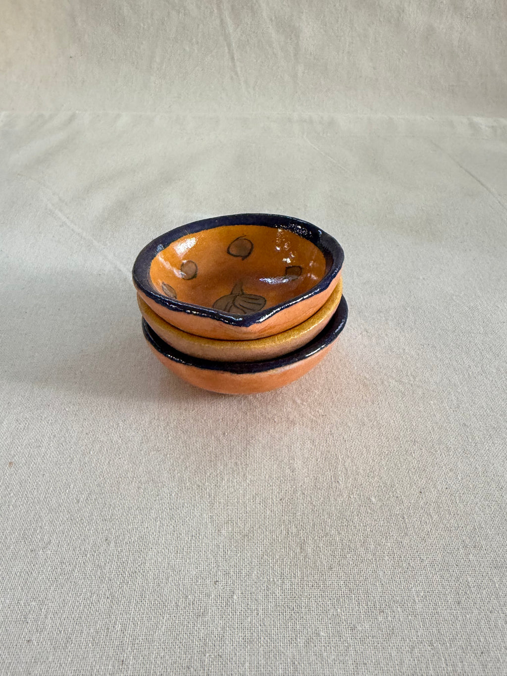 Rangoli Jyot - Blue Pottery Assorted Diya Set of 3