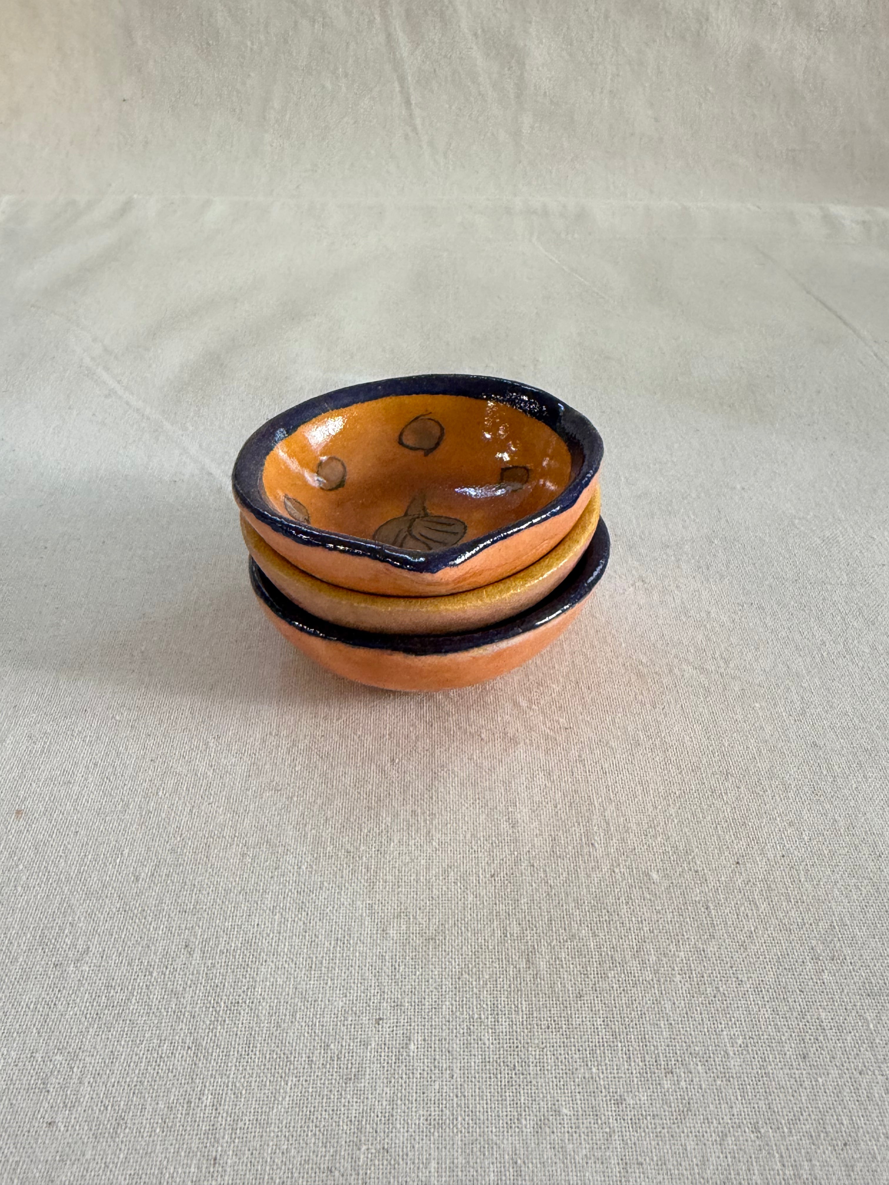 Rangoli Jyot - Blue Pottery Assorted Diya Set of 3