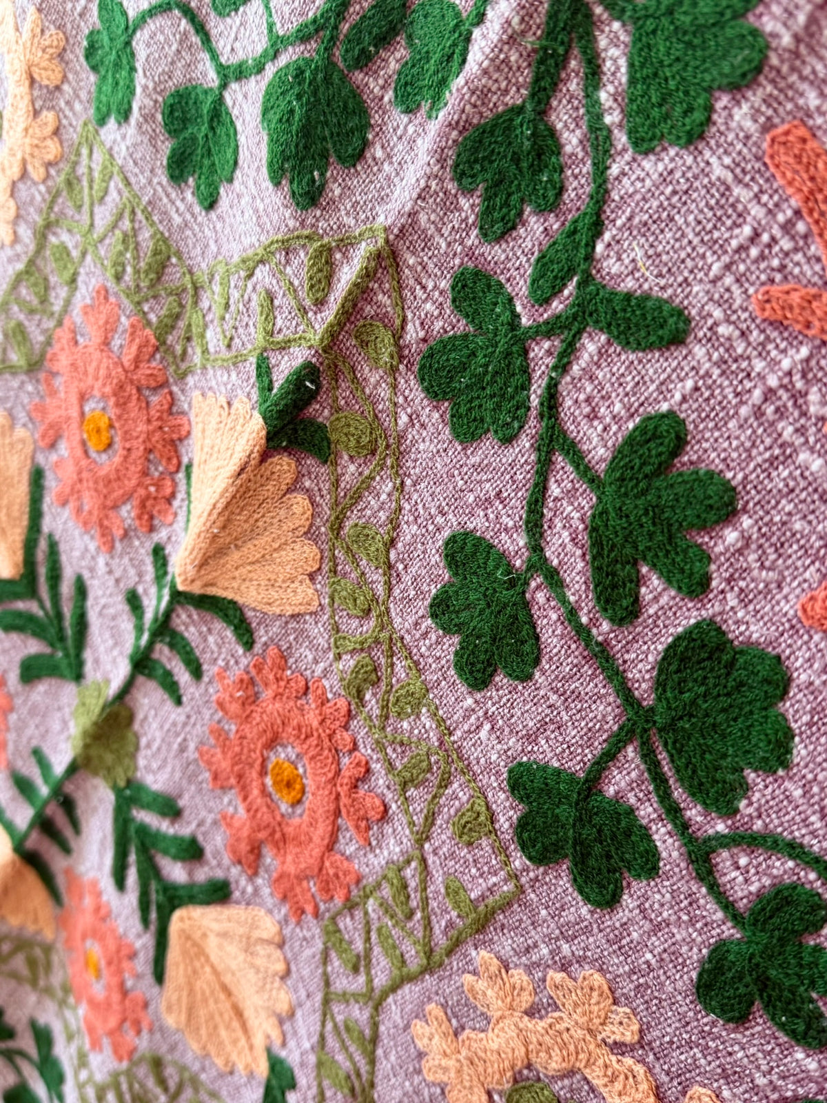 Plum Harvest - Embroidered Throw Blanket