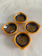 Surya Jyot - Blue Pottery Diya Set of 4