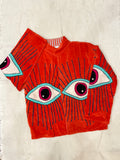 Tangerine Gaze - Suzani Embroidered Jacket