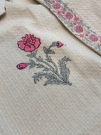 Ease - Block Printed Waffle Cotton Bathrobe