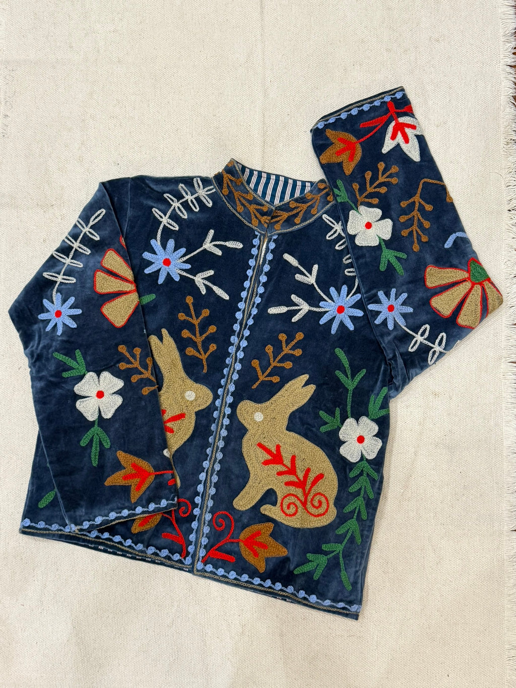 Blue Burrow - Suzani Embroidered Jacket