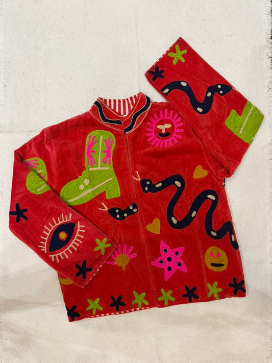 Scarlet Circus - Suzani Embroidered Jacket