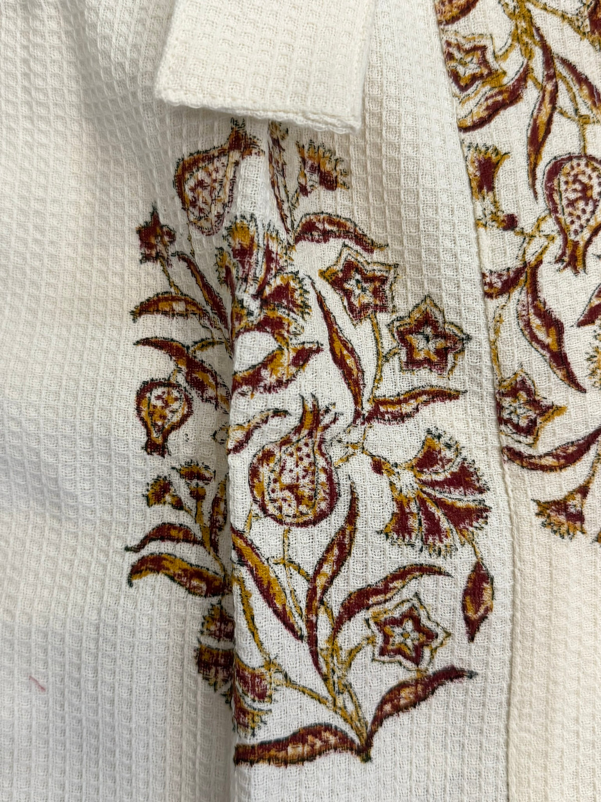 Solace - Block Printed Waffle Cotton Bathrobe