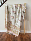 Vintage Berry - Block Printed Throw Blanket