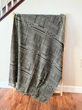 Charcoal Blocks - Block Printed Throw Blanket