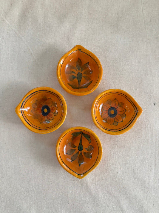 Aakash Jyot - Blue Pottery Diya Set of 4