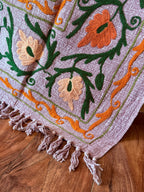 Plum Harvest - Embroidered Throw Blanket