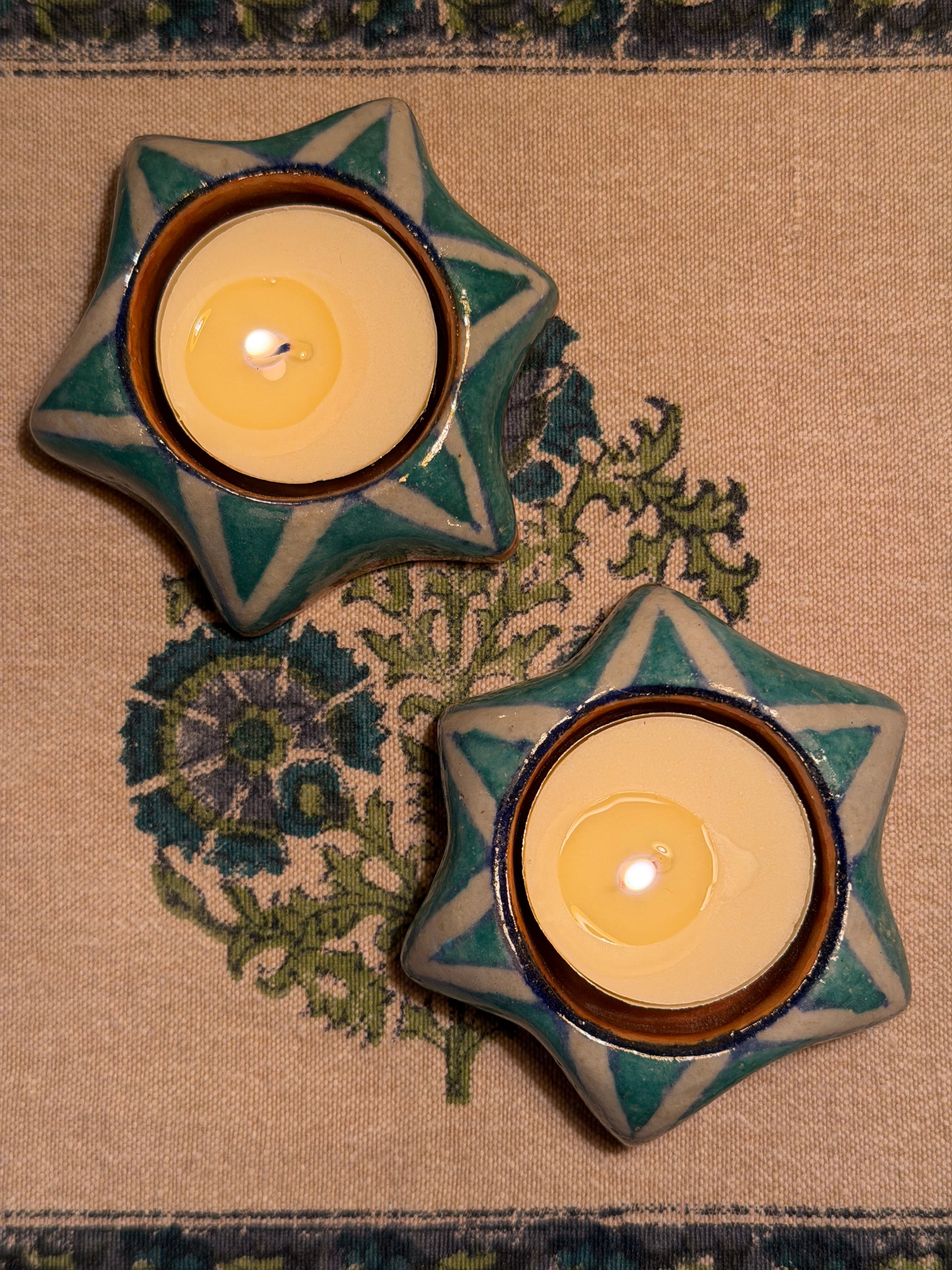 Star Candle Votive, Set of 2