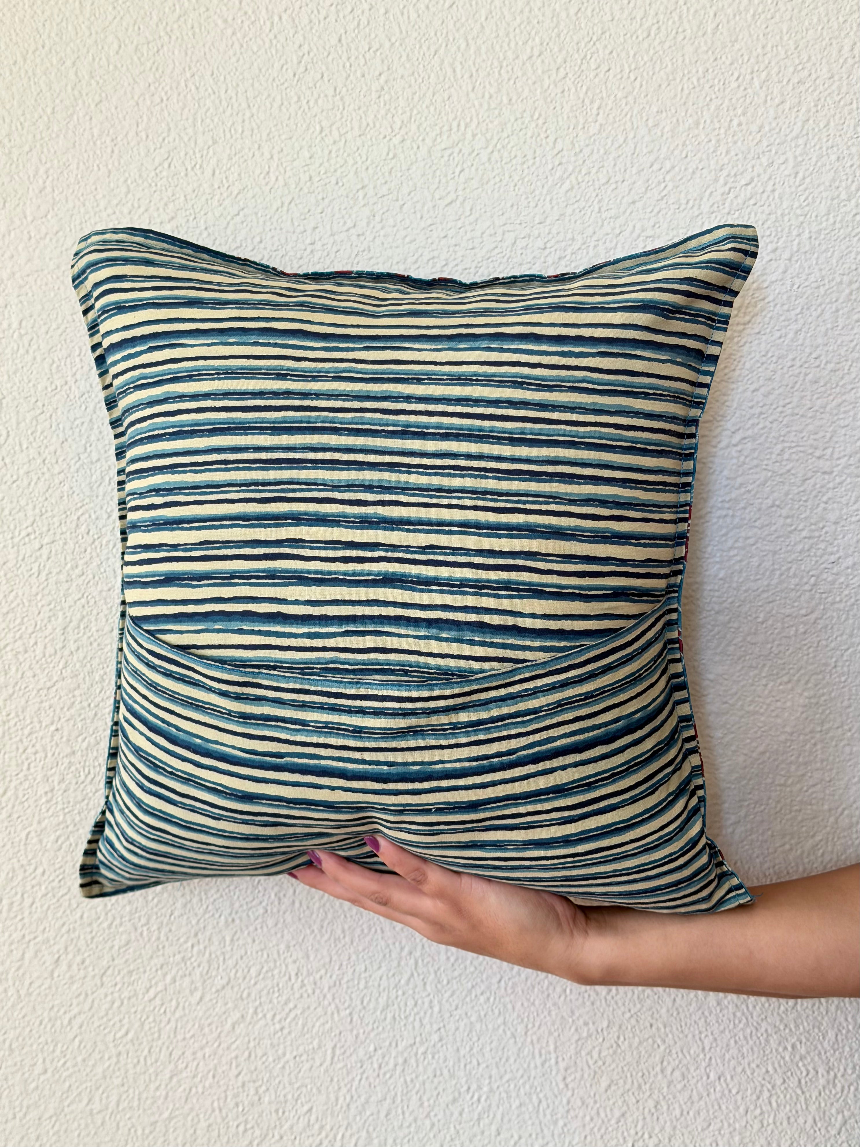 Ajrakh Grenada - Throw Pillow Cover