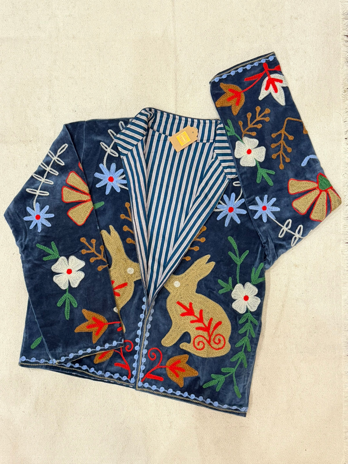 Blue Burrow - Suzani Embroidered Jacket