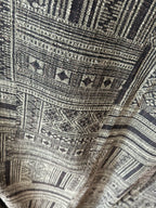 Charcoal Blocks - Block Printed Throw Blanket