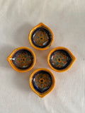 Surya Jyot - Blue Pottery Diya Set of 4