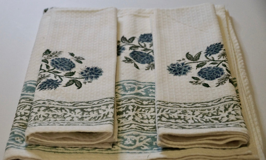 Azure Aster Bath Towel Set