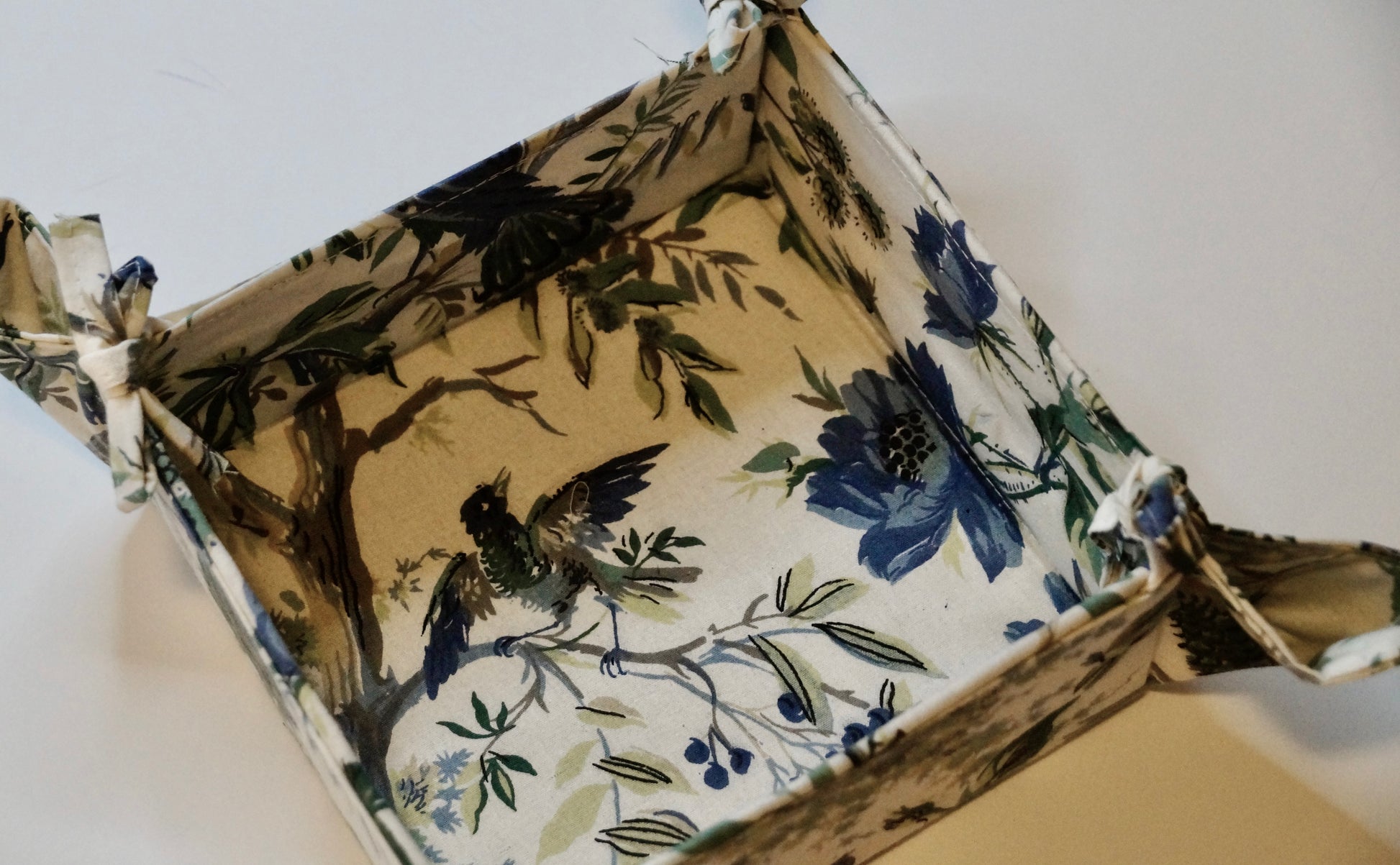 Bluebird’s Nest Fabric Tie Basket