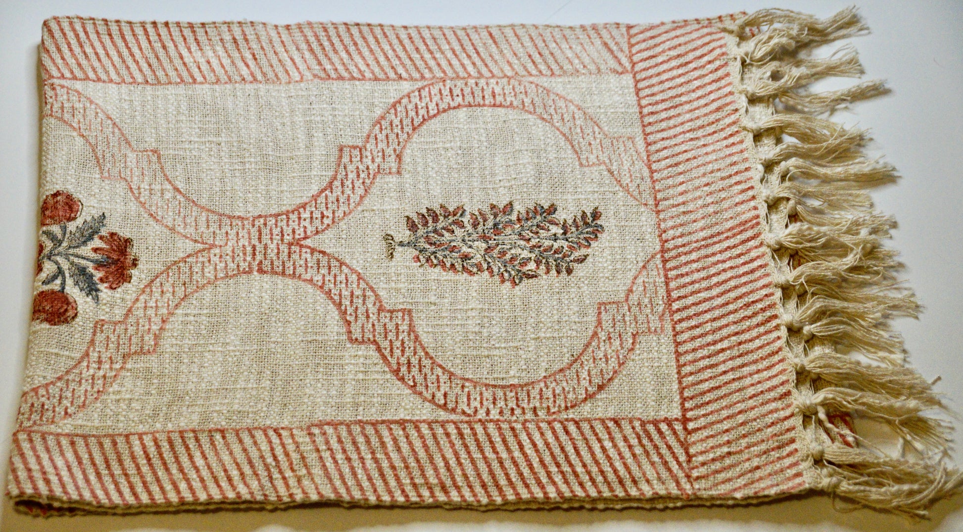 Coral Trellis Table Runner