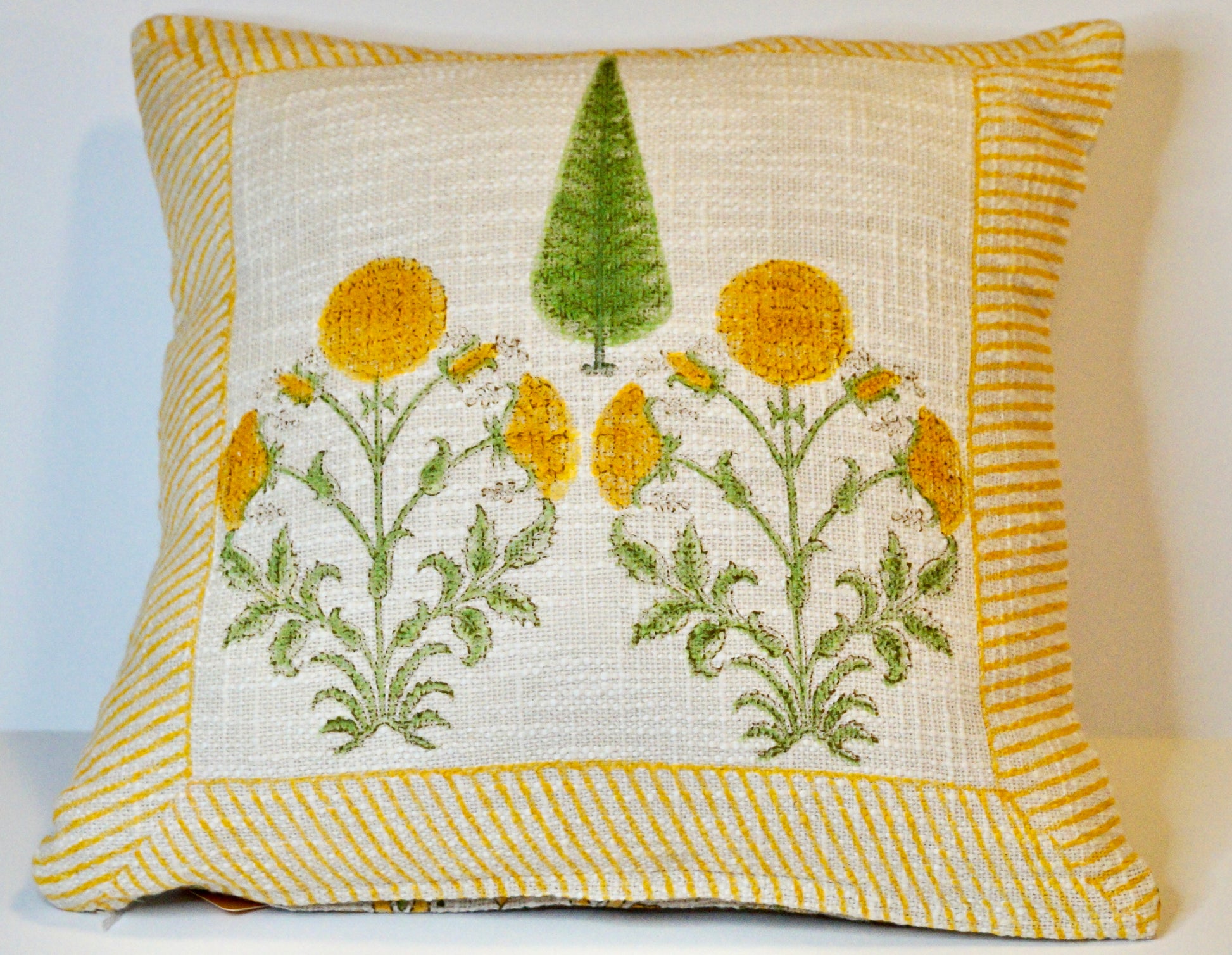 Marigold Mirth Throw Pillow Cover