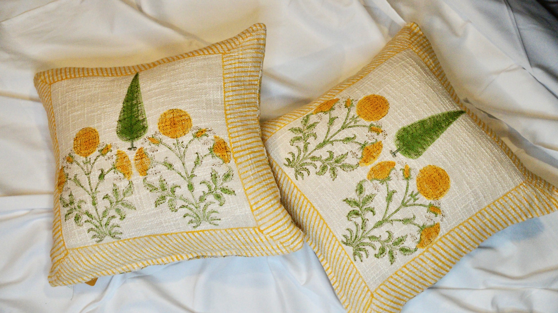 Marigold Mirth Throw Pillow Cover