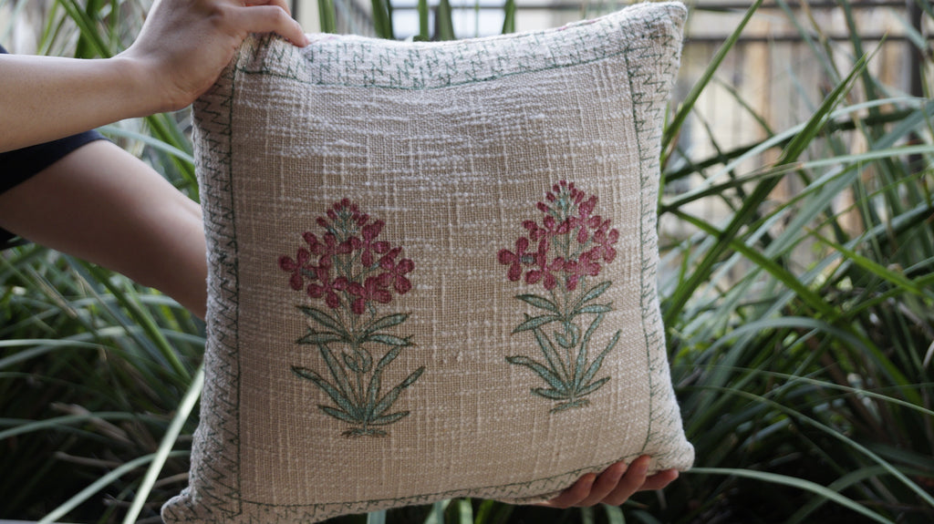 Pink Quartet Throw Pillow Cover