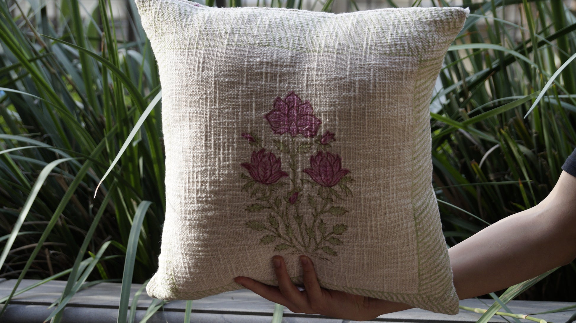 Lotus Bazaar Throw Pillow Cover
