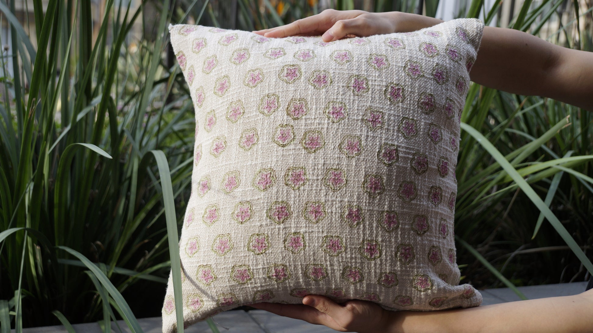 Lotus Bazaar Throw Pillow Cover