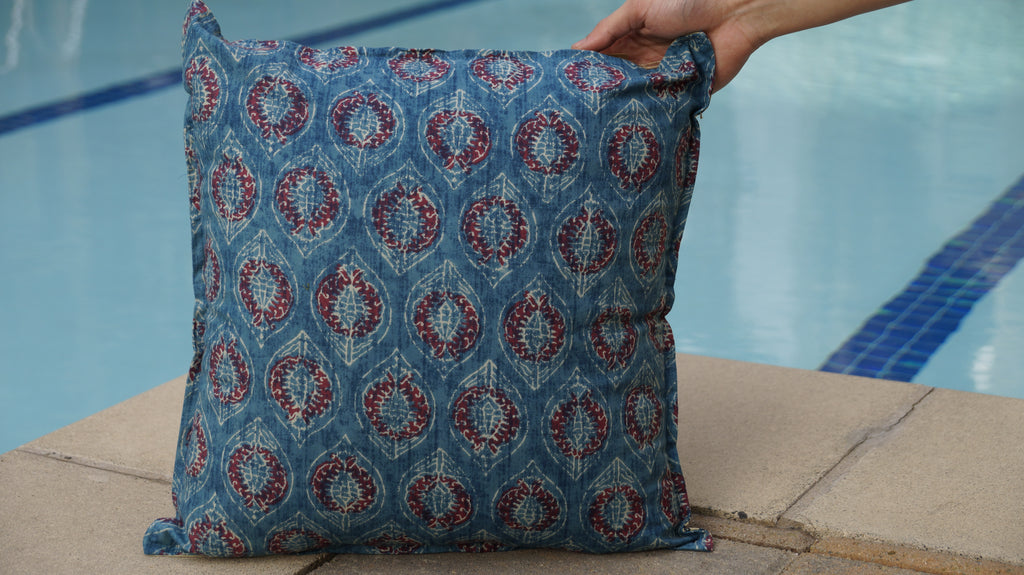 Ajrakh Grenada Throw Pillow Cover