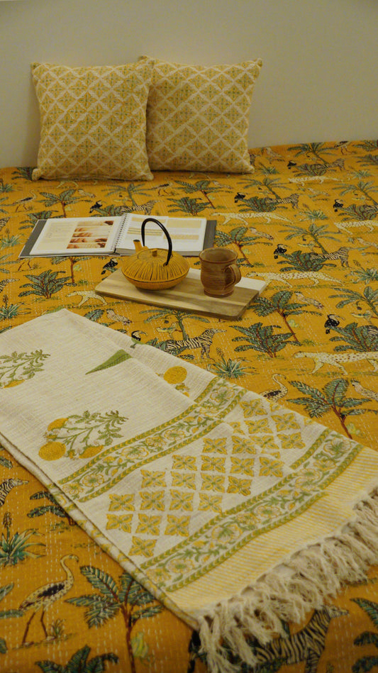 Into The Tropics Kantha Quilt