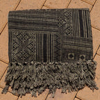 Charcoal Blocks Throw Blanket