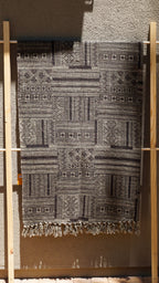 Charcoal Blocks Throw Blanket