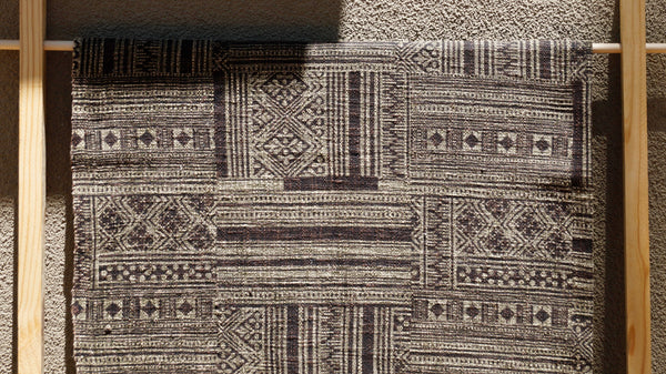 Charcoal Blocks Throw Blanket