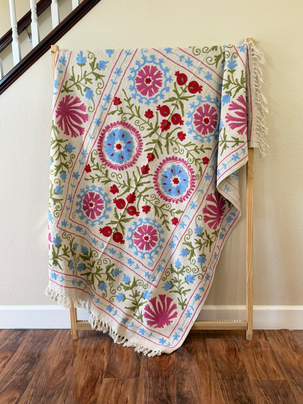 Wild Berry - Embroidered Throw Blanket