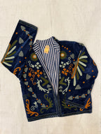 Olive Ember - Suzani Embroidered Jacket