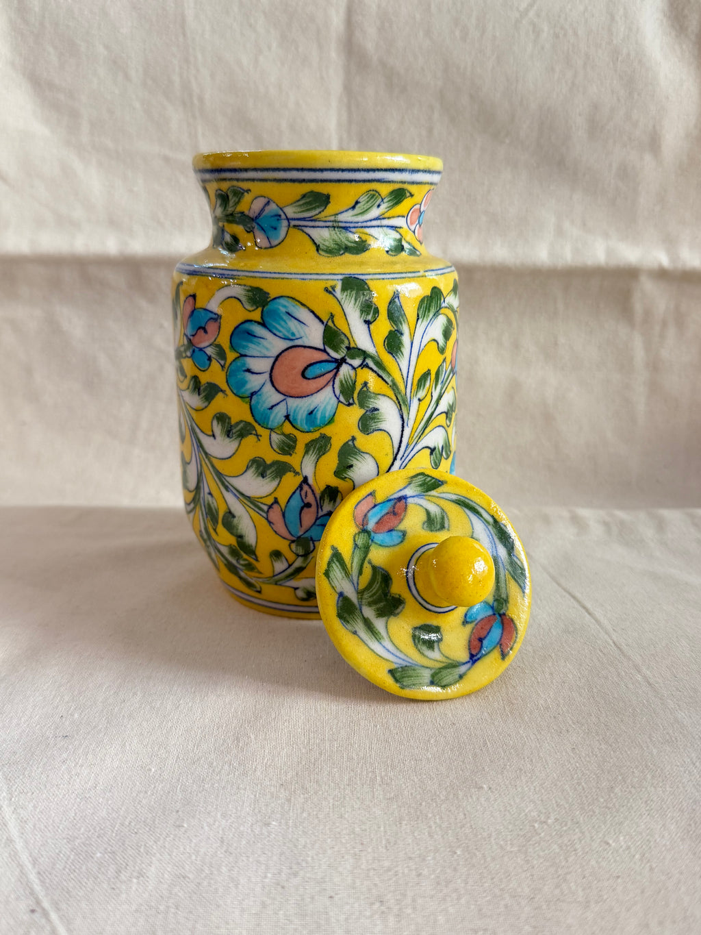 Sunlit Garden - Blue Pottery Jar