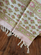 Vintage Berry - Block Printed Throw Blanket