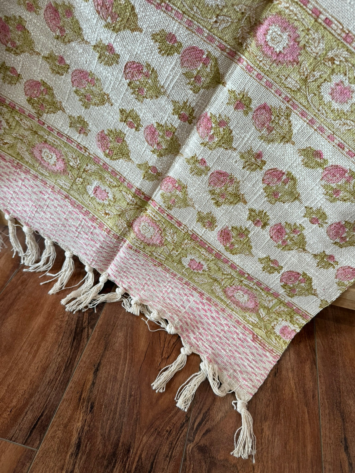 Vintage Berry - Block Printed Throw Blanket