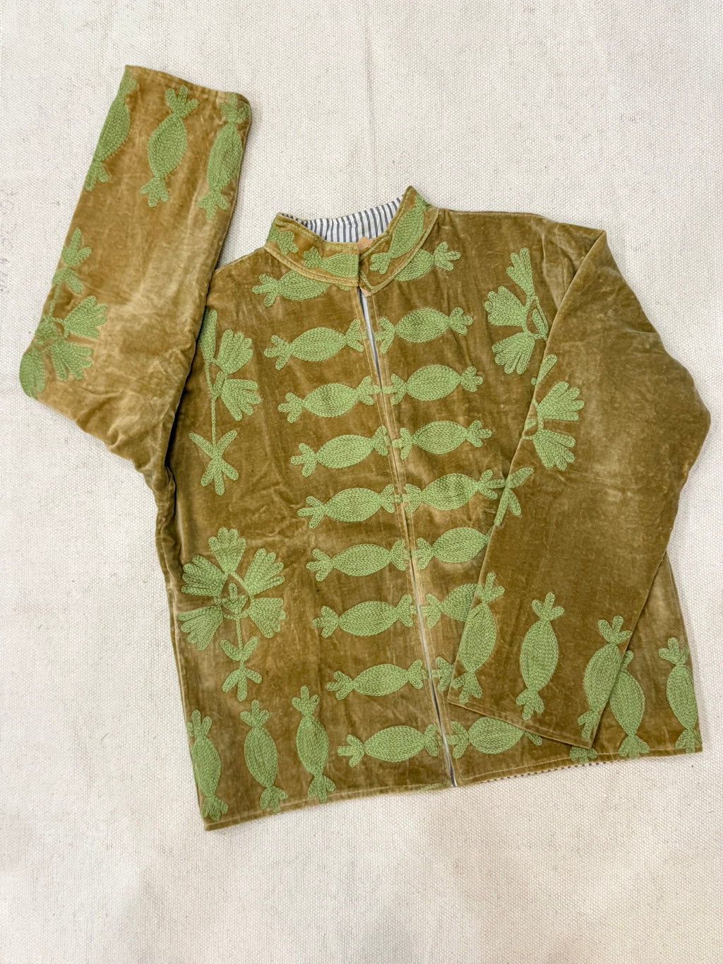 Golden Moss - Suzani Embroidered Jacket