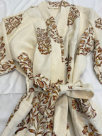 Solace - Block Printed Waffle Cotton Bathrobe
