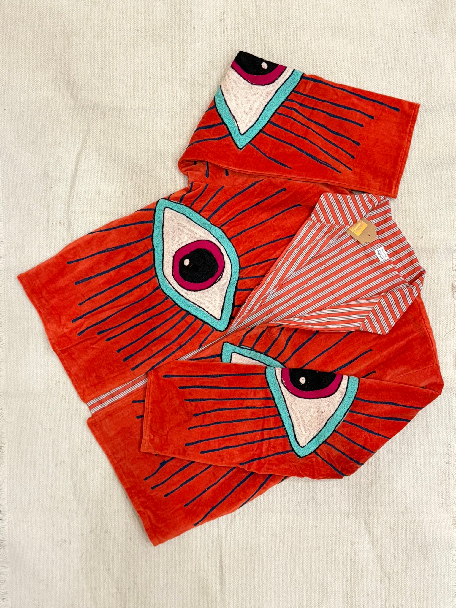 Tangerine Gaze - Suzani Embroidered Jacket