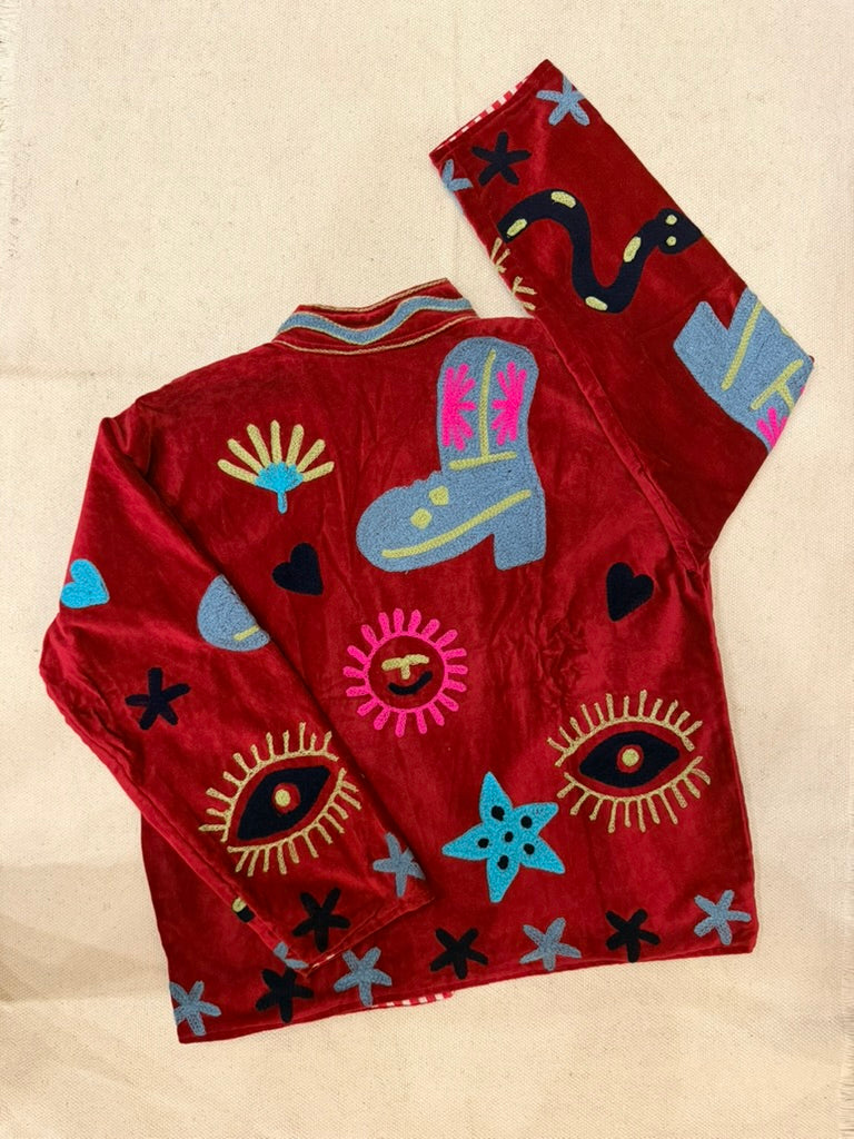 Ruby Rodeo – Suzani Embroidered Jacket