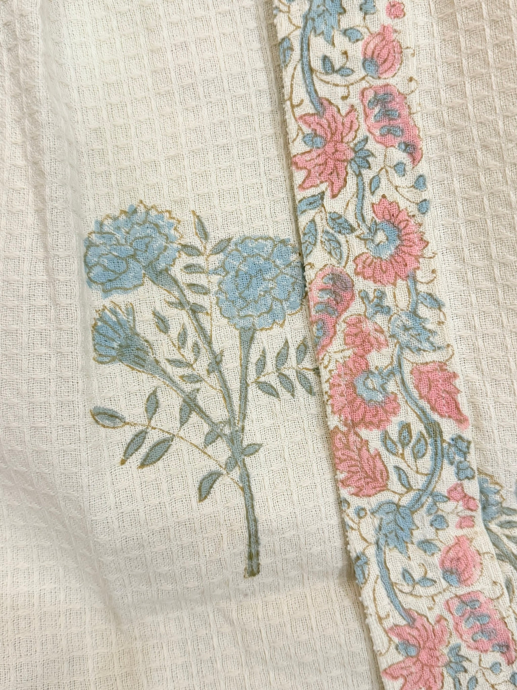 Poise - Block Printed Waffle Cotton Bathrobe