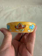 Sunlit Lotus - Blue Pottery Candle Holder