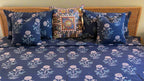 Indigo Ajrakh Quilt Set