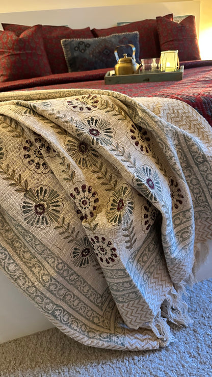 Velvet Dahlia Throw Blanket
