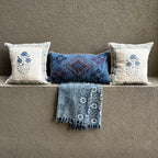 Kilim Denim Accent Throw Pillow Cover