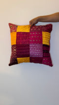 Kantha Mosaic Throw Pillow Cover, Set of 2