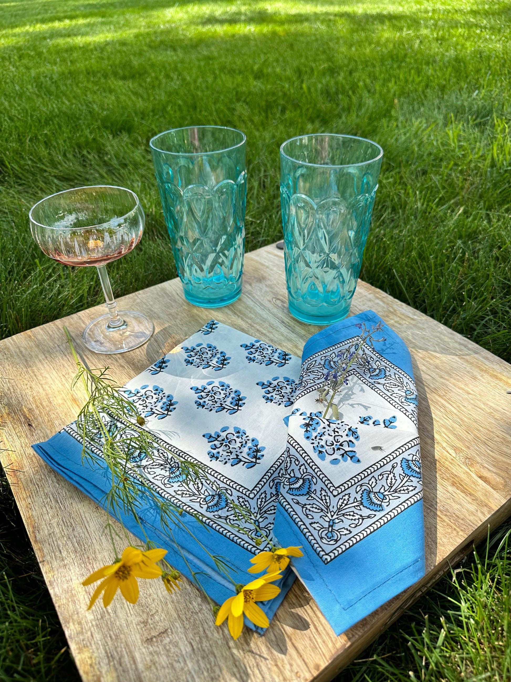 Floral Table Napkins, Set of 2 - DewDropHues