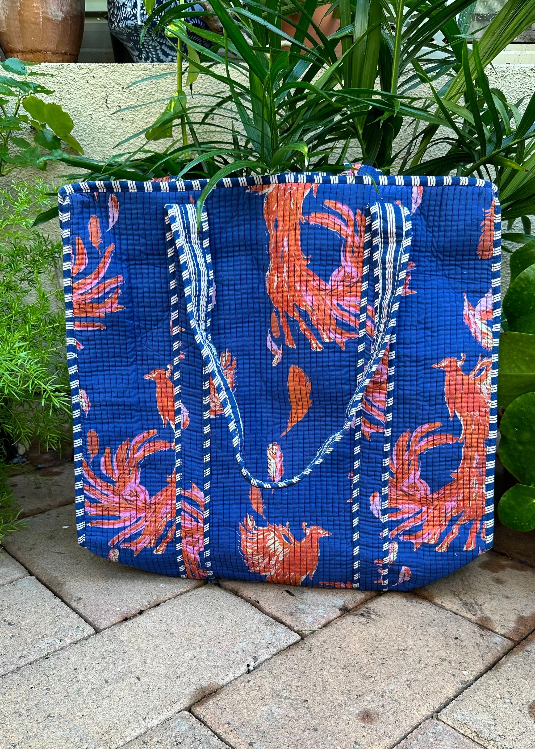 Indigo Embers Tote Bag