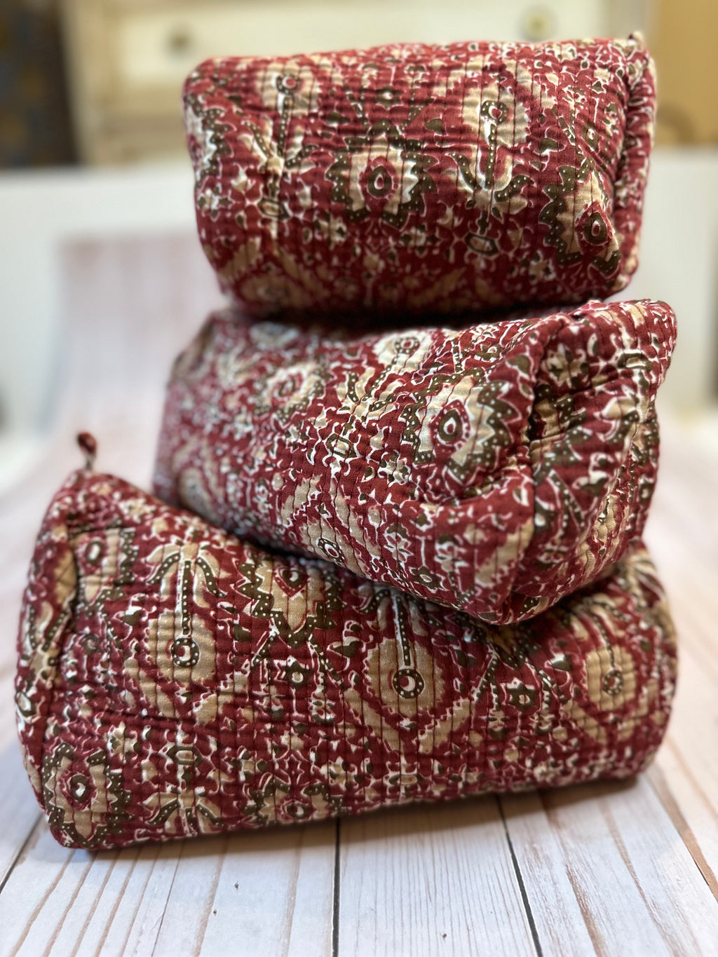 Magic Maroon Nested Pouch